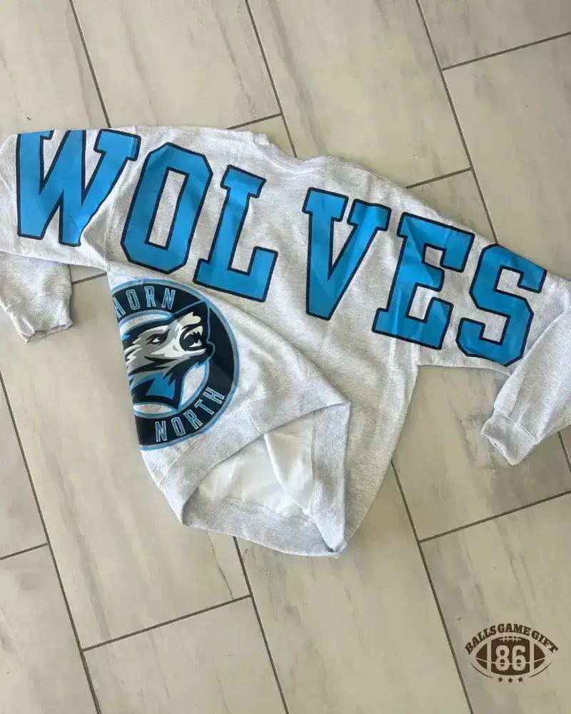 Retro Varsity Crewneck Sweatshirt, Vintage School Spirit Pullover, Oversized Casual Top