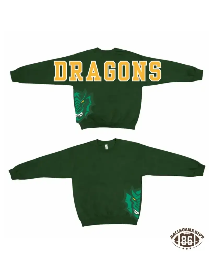 Retro Varsity Crewneck Sweatshirt, Vintage School Spirit Pullover, Oversized Casual Top