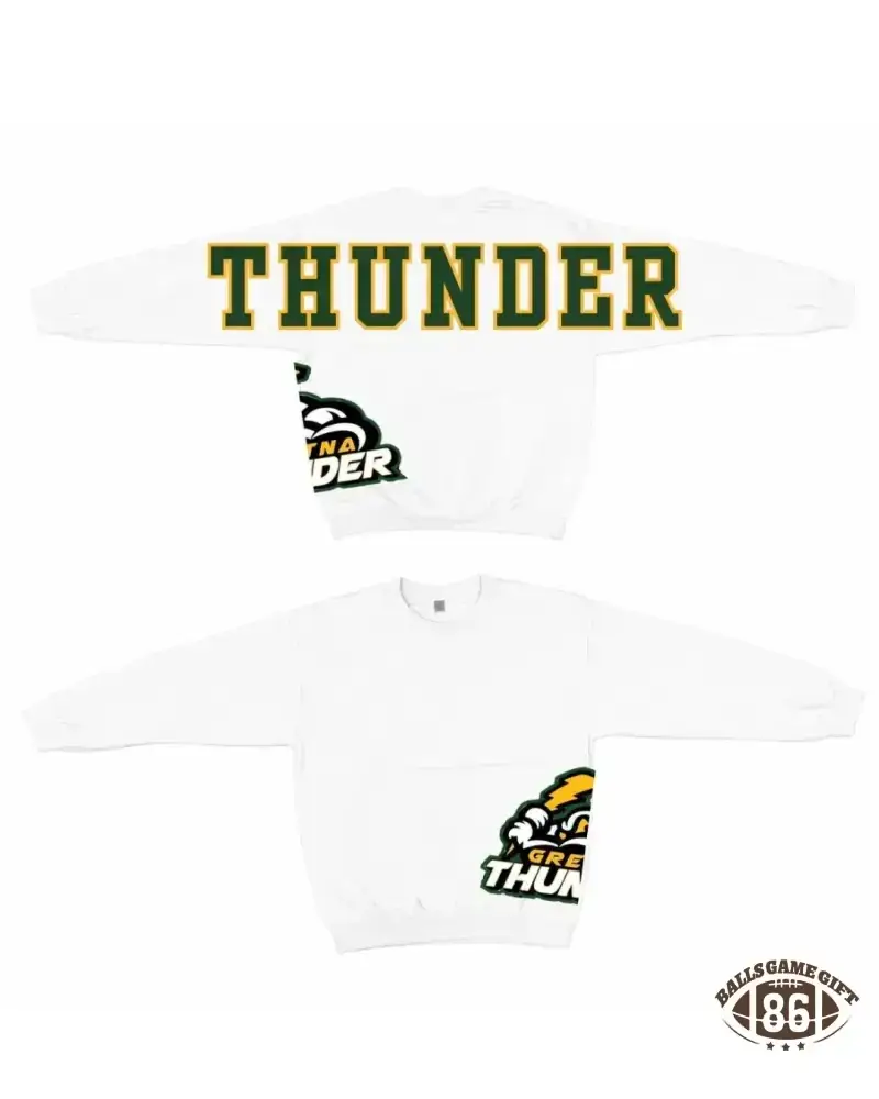 Retro Varsity Crewneck Sweatshirt, Vintage School Spirit Pullover, Oversized Casual Top