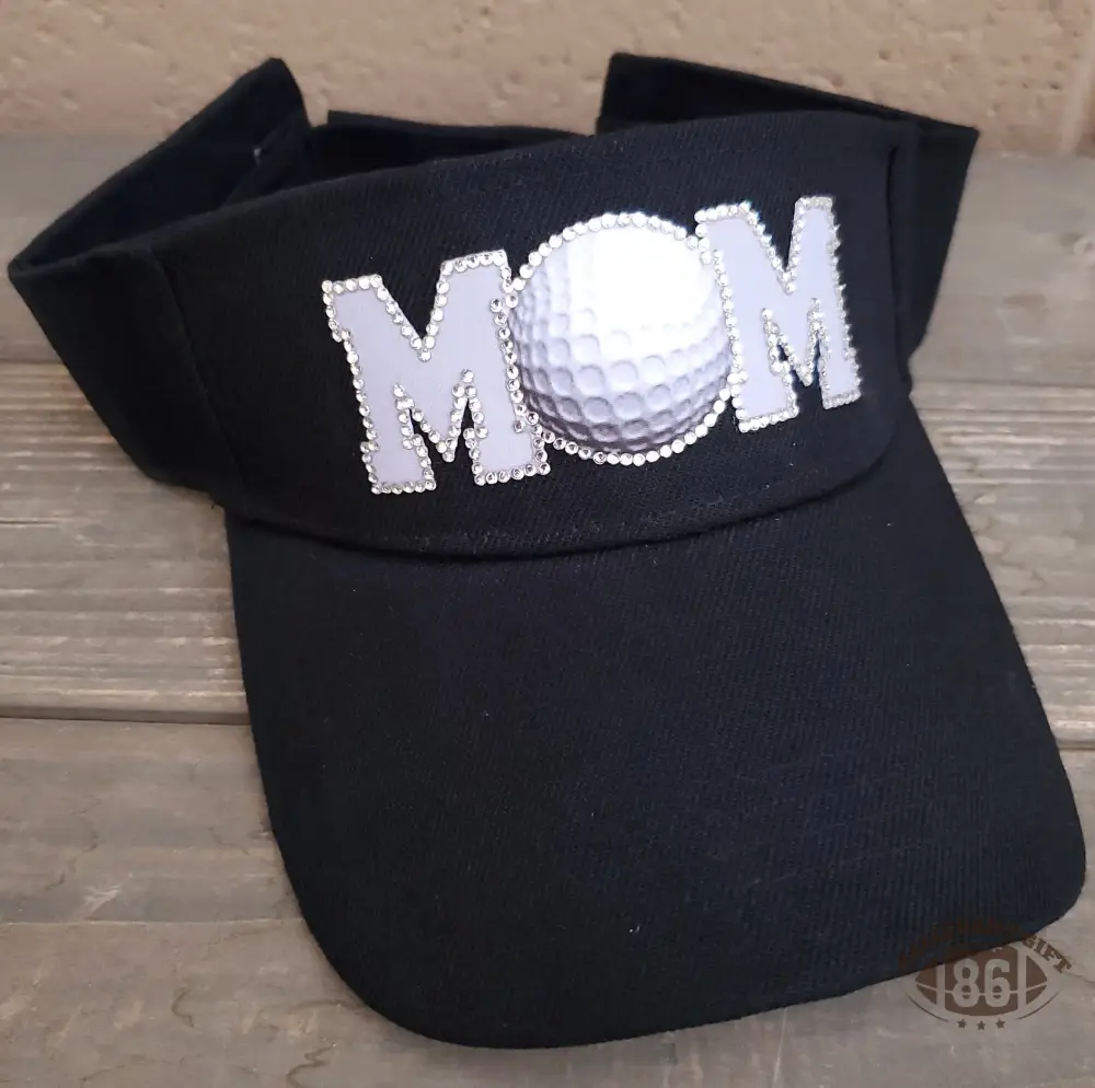 Custom Sparkle Rhinestone Sports Mom Visor | Game Day Fan Accessory