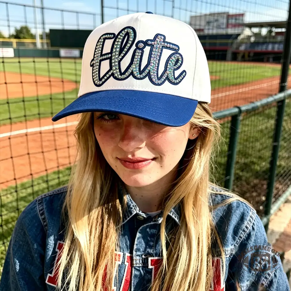 Custom Sparkly Script Trucker Hat, Two-Tone Adjustable Snapback for Sports, Softball & Casual Wear