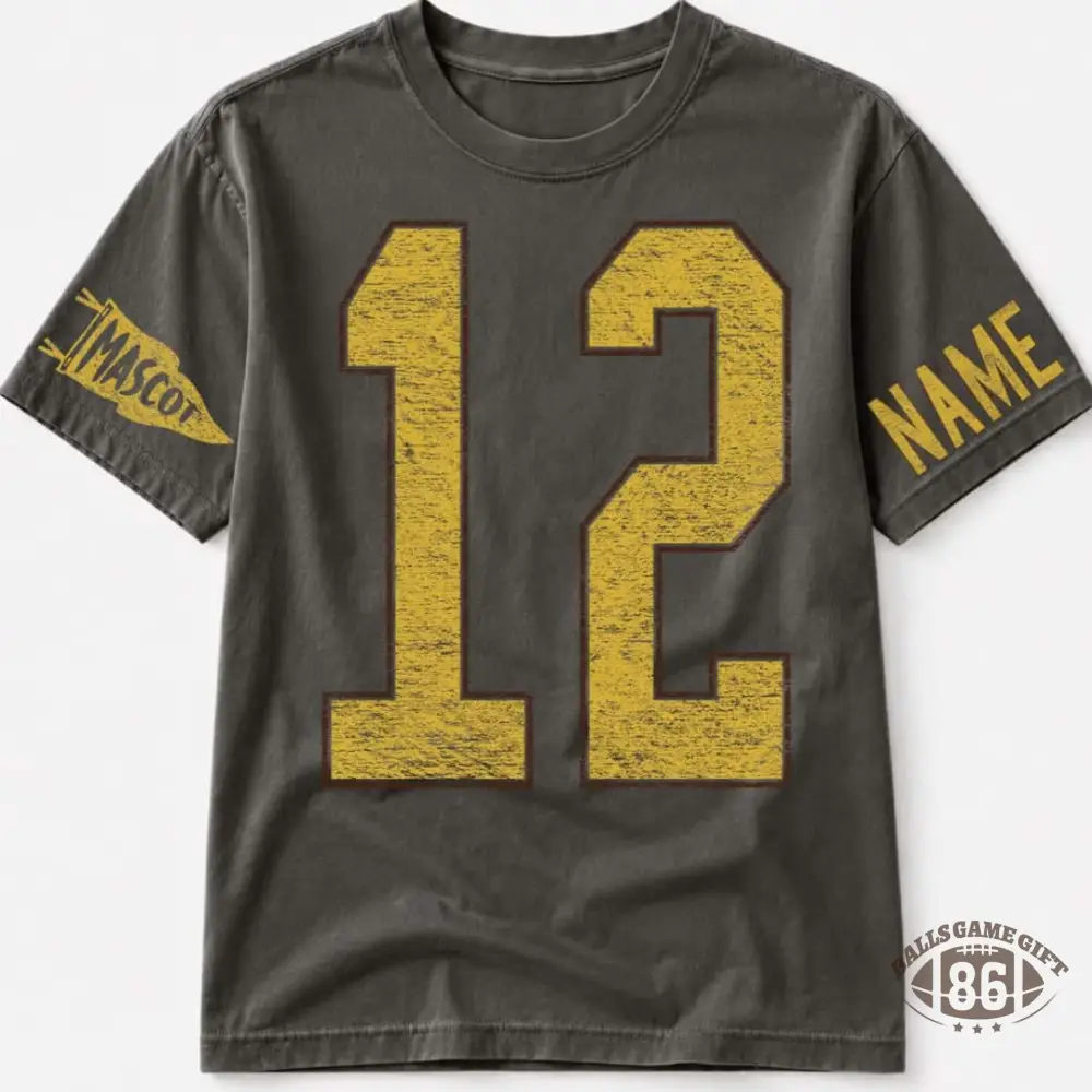 Custom Spirit Shirt | Personalized Team Initial & Number Tee | Game Day Shirt