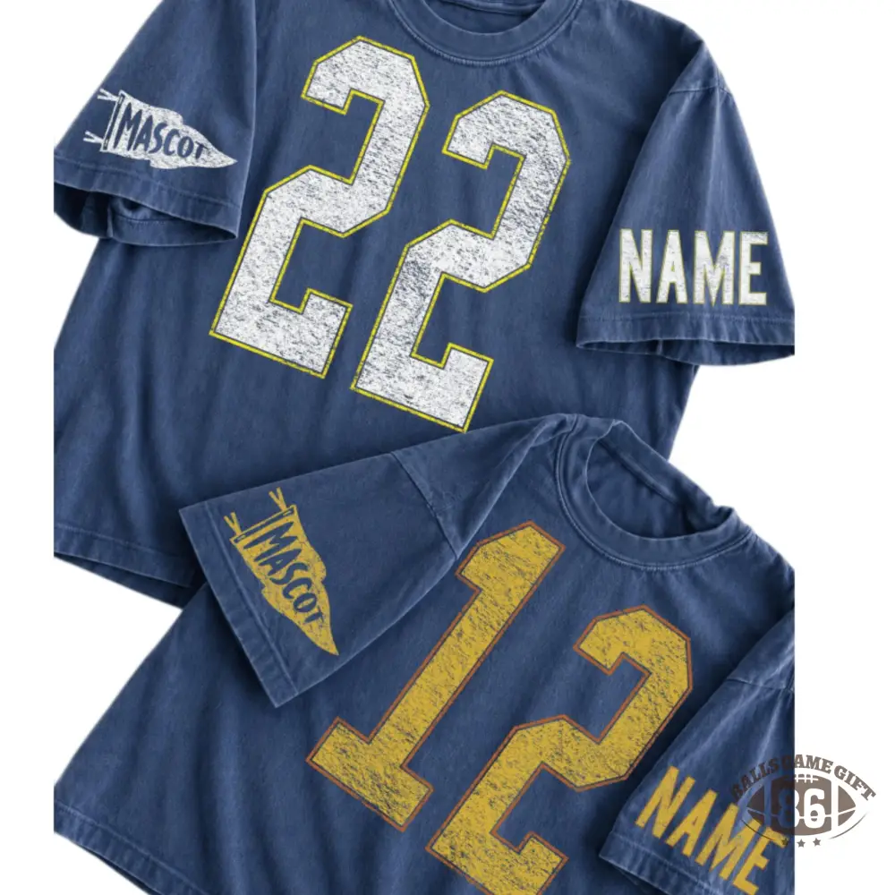 Custom Spirit Shirt | Personalized Team Initial & Number Tee | Game Day Shirt