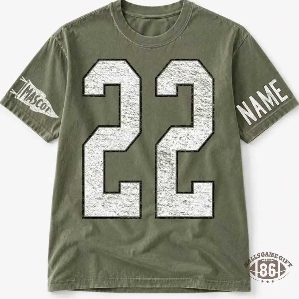 Custom Spirit Shirt | Personalized Team Initial & Number Tee | Game Day Shirt