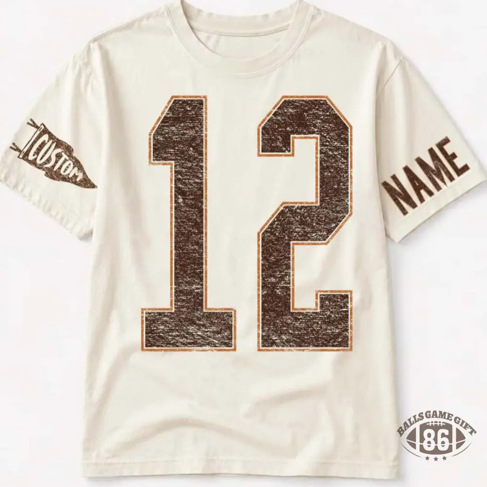 Custom Spirit Shirt | Personalized Team Initial & Number Tee | Game Day Shirt