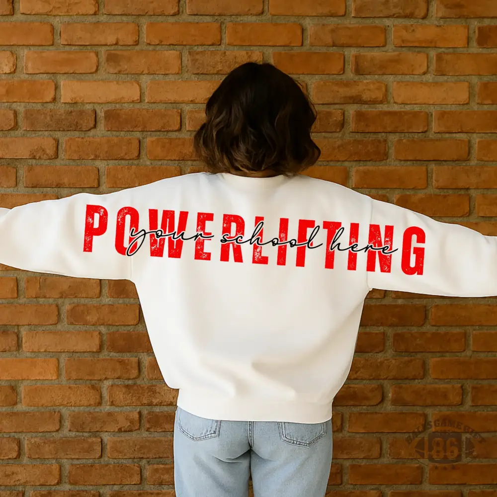 Custom Sport Name Back Print Sweatshirt, Personalized Athlete Crewneck