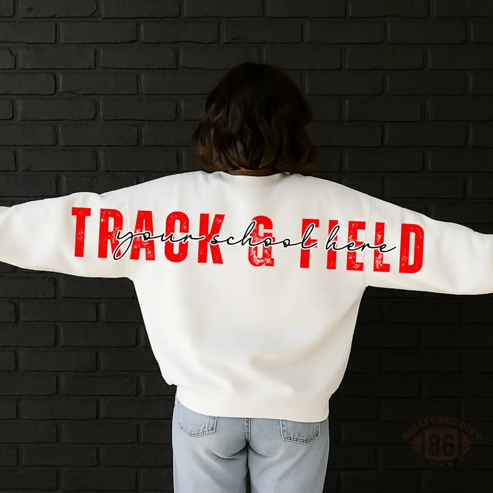 Custom Sport Name Back Print Sweatshirt, Personalized Athlete Crewneck