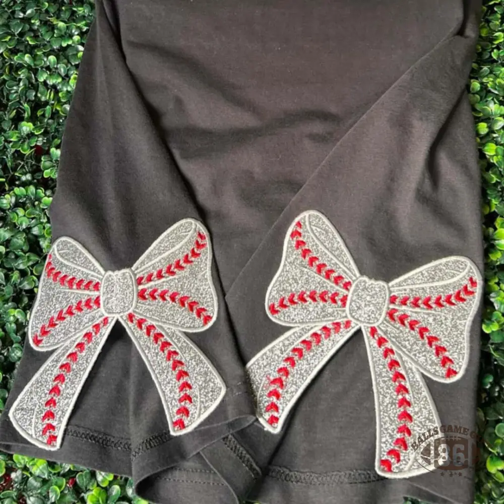 Custom Sports Mom Shirt, Baseball or Softball Mom Shirt with Bows, Game Day Mom Sweatshirt