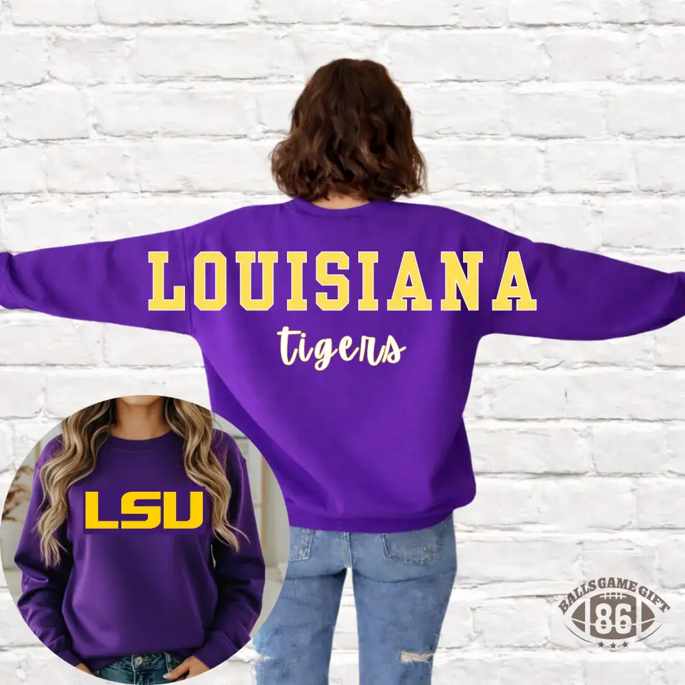 Custom State University Double Sided Print Crewneck Sweatshirt