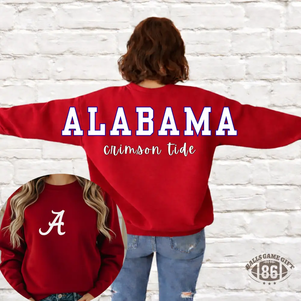 Custom State University Double Sided Print Crewneck Sweatshirt