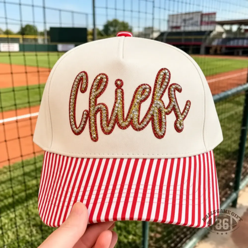 Custom Striped Brim Baseball Hat, Personalized Glitter Team Name Cap