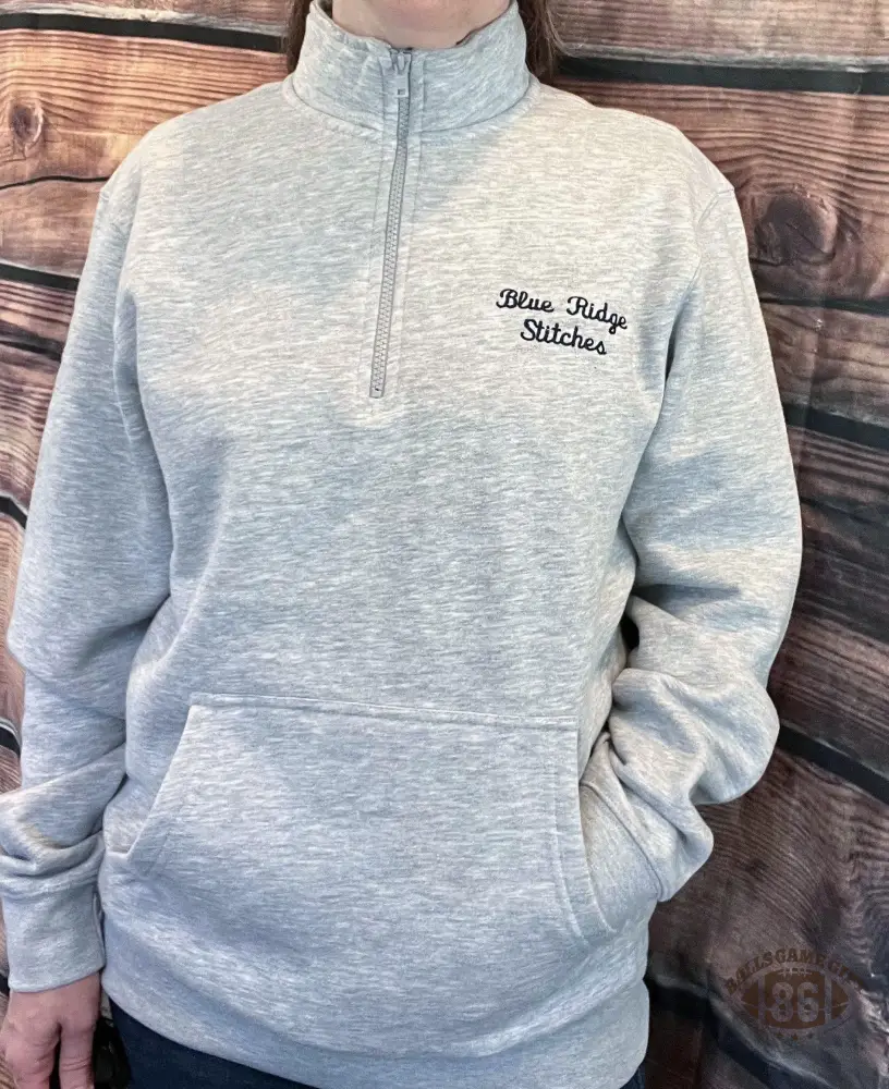 Custom Team Fans Quarter Zip Sweatshirt with Pocket with Large Cursive Text