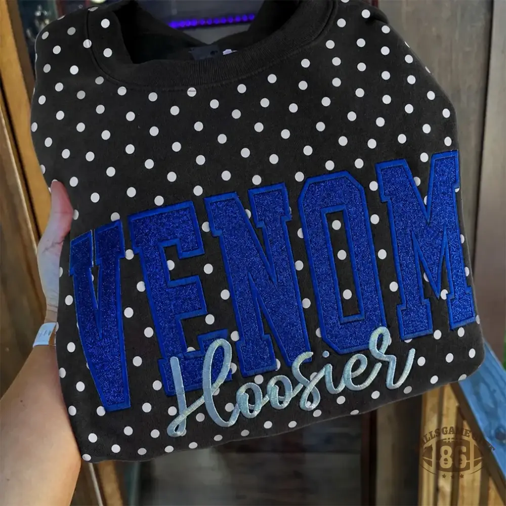Custom Team Glitter Polka Dot Sweatshirt | Game Day Gift for Sports Mom