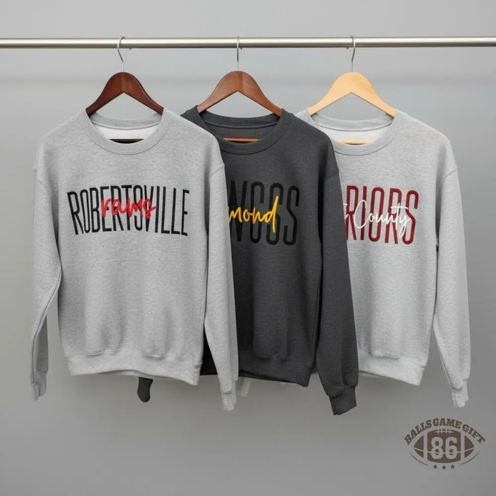 Custom Team Name Embroidered Sweatshirt, Personalized School & Sports Team Crewneck, Game Day Pullover