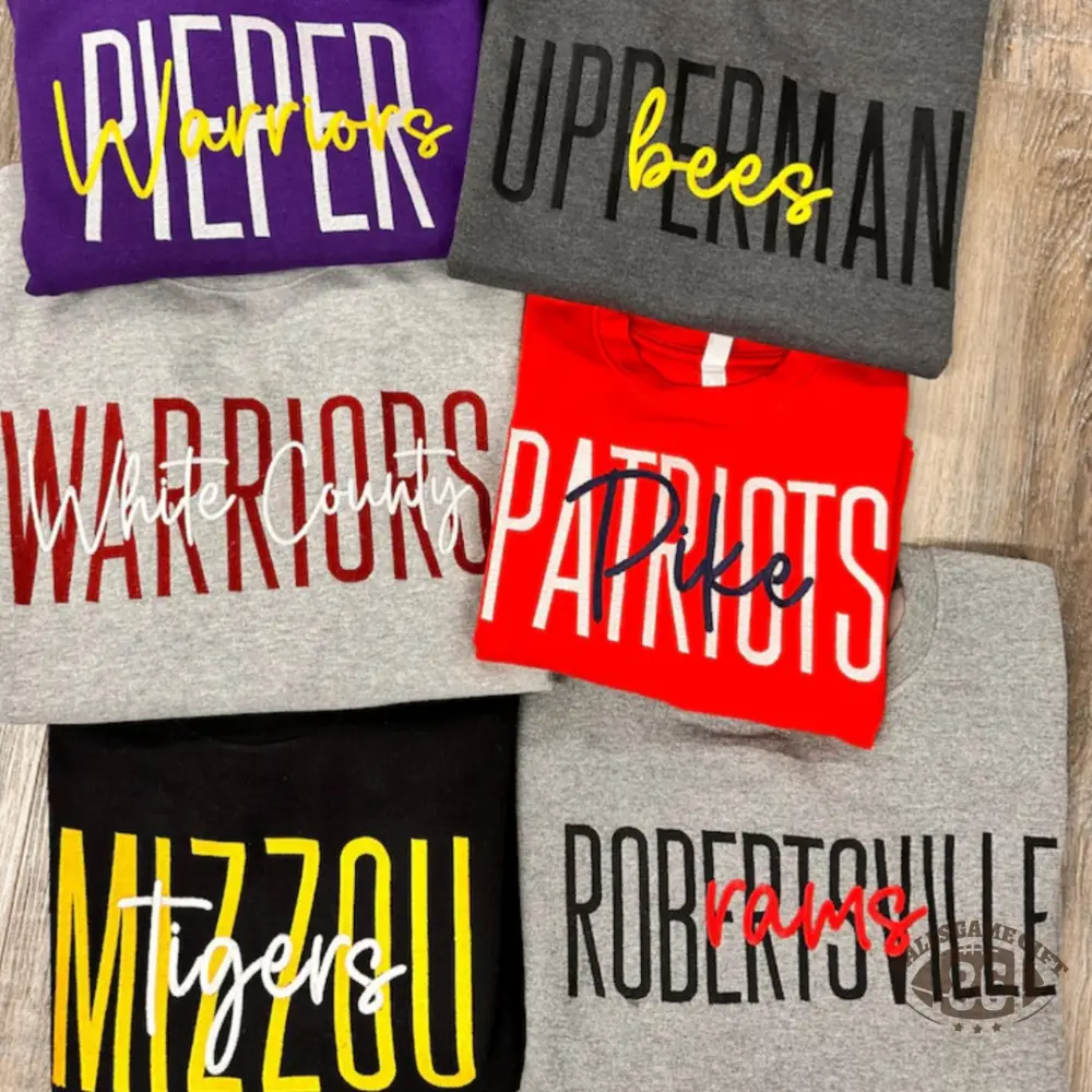 Custom Team Name Embroidered Sweatshirt, Personalized School & Sports Team Crewneck, Game Day Pullover