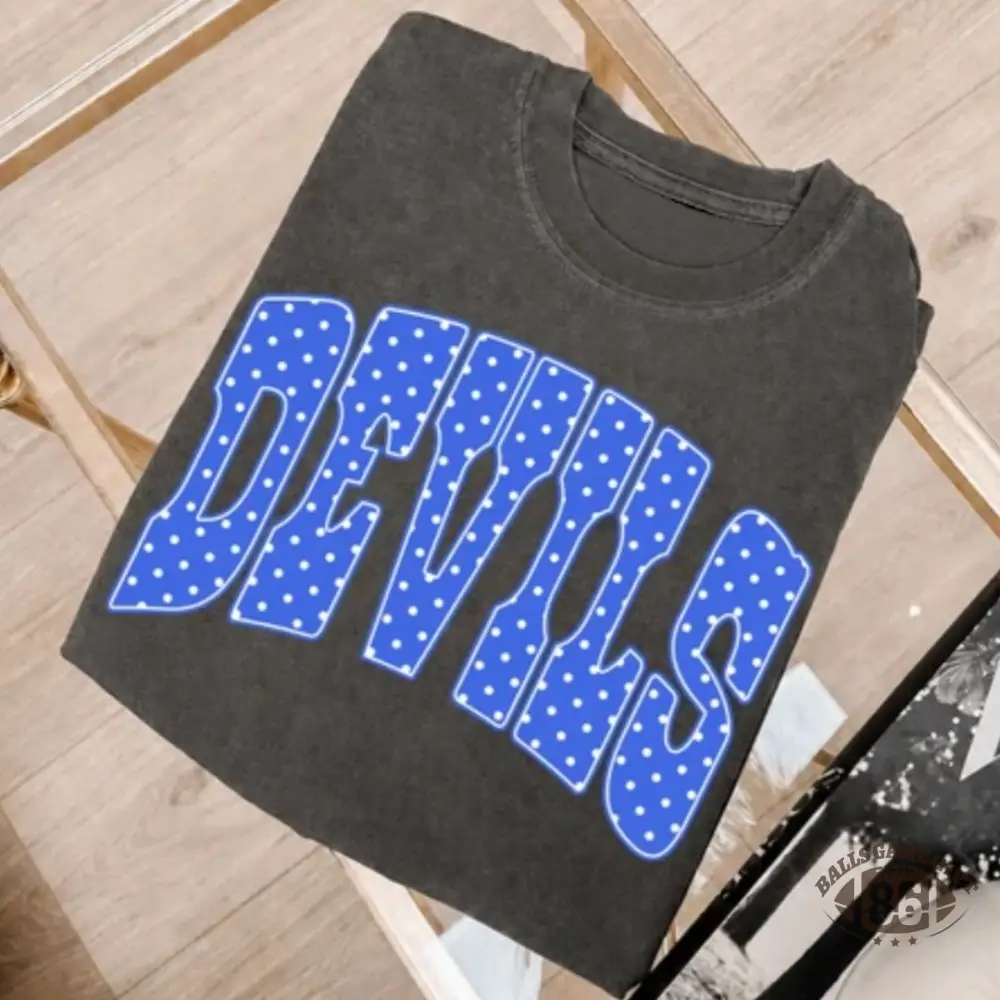 Custom Team Name Gingham Polka Dot Print T‑Shirt, Personalized School Spirit Tee