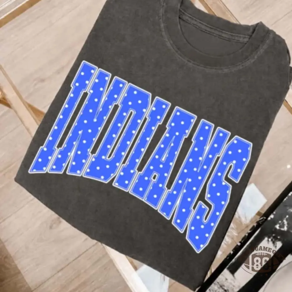 Custom Team Name Gingham Polka Dot Print T‑Shirt, Personalized School Spirit Tee