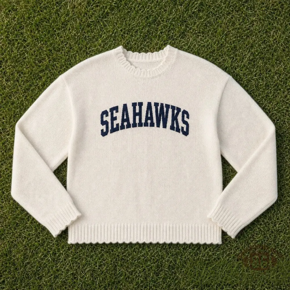 Custom Team Name Knit Sweater | Personalized Sports Mom Game Day Pullover