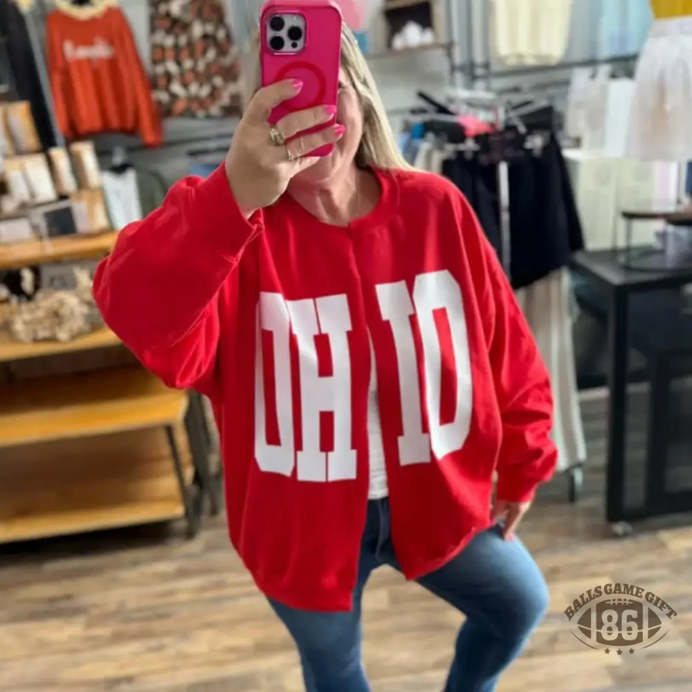 Custom Team Name Oversized Sweatshirt | Game Day Spirit Wear