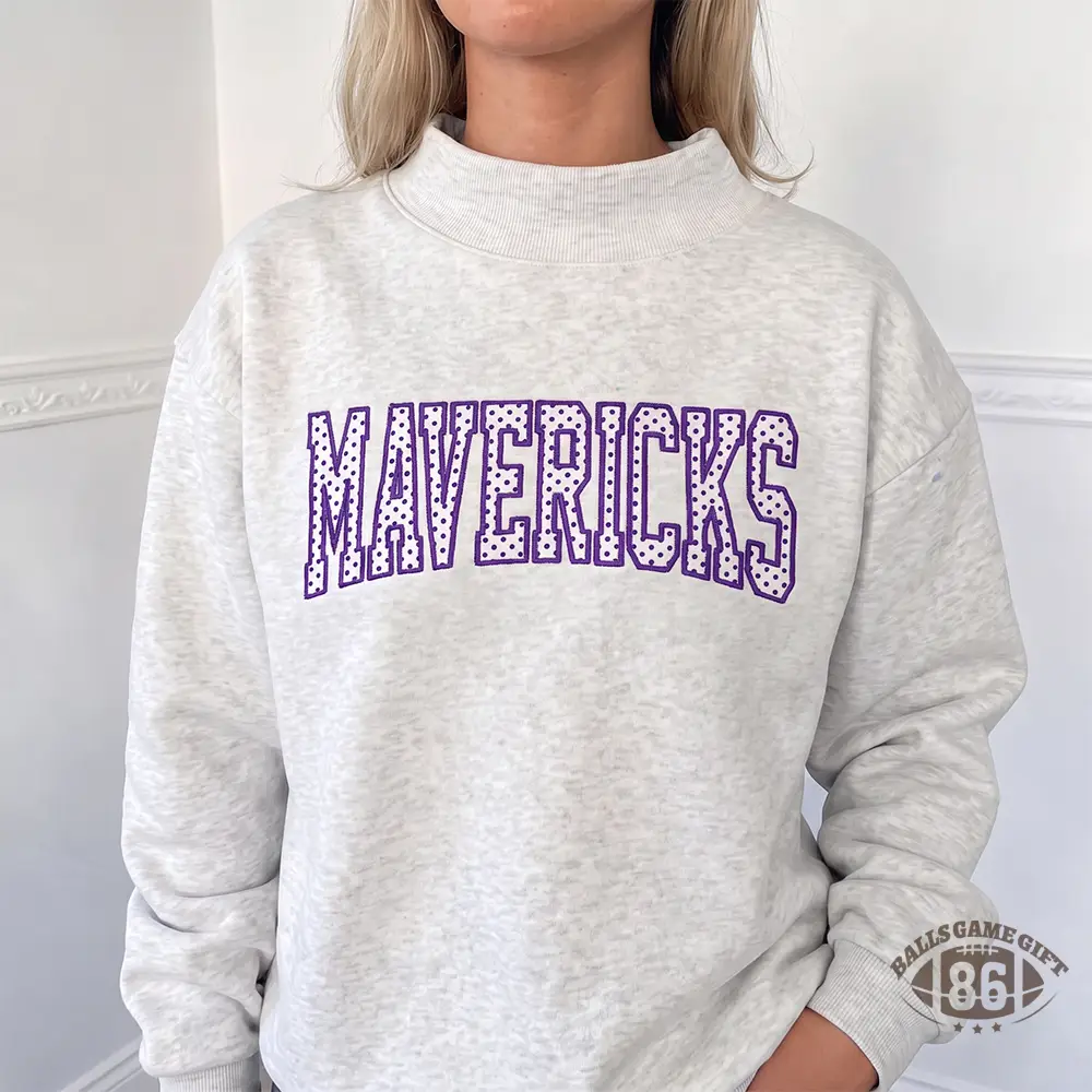 Custom Team Name Polka Dot Mock Neck Sweatshirt