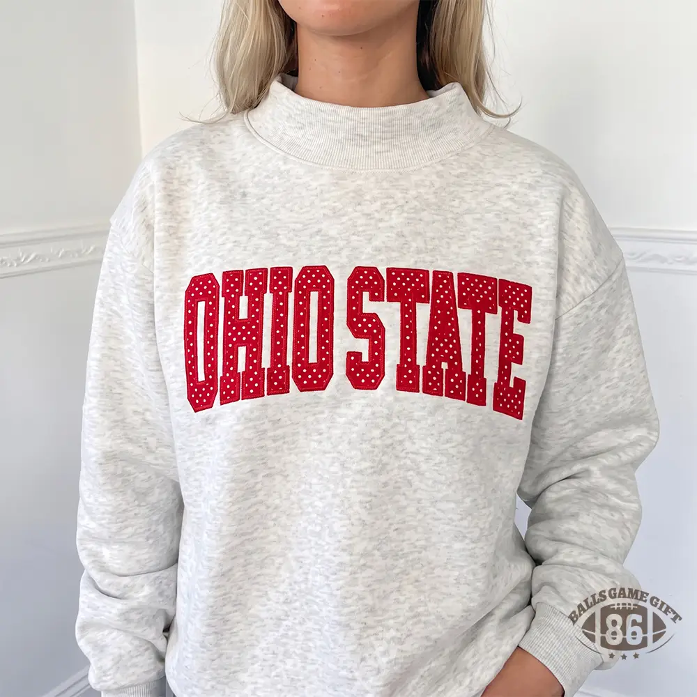 Custom Team Name Polka Dot Mock Neck Sweatshirt