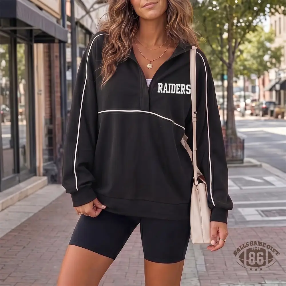 Custom Team Name Relaxed-Fit Quarter-Zip Pullover Sweatshirt