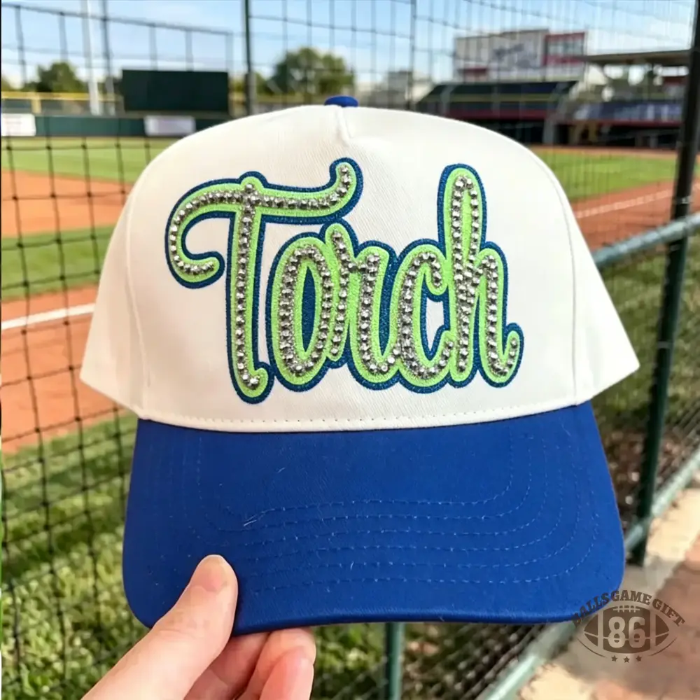 Custom Team Name Rhinestone Trucker Hat Two Tone Bling Cap For Game Day