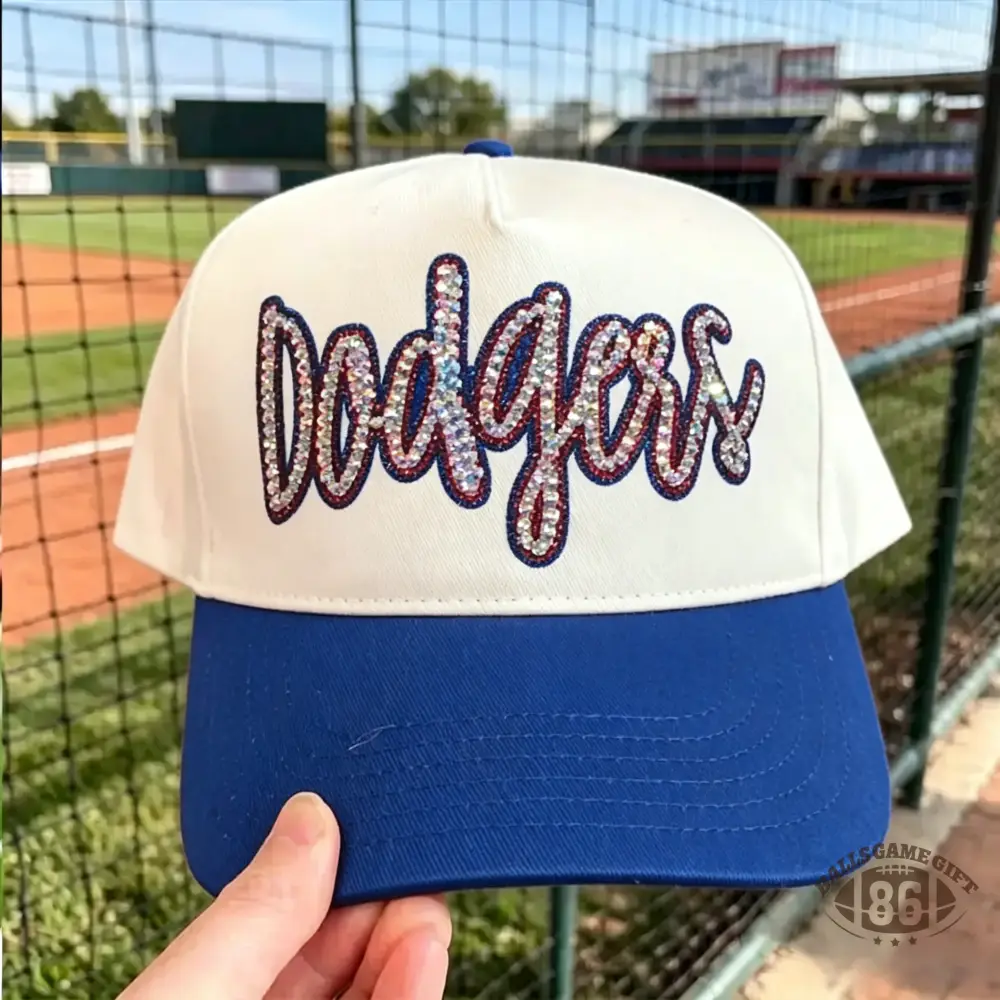 Custom Team Name Rhinestone Trucker Hat Two Tone Bling Cap For Game Day