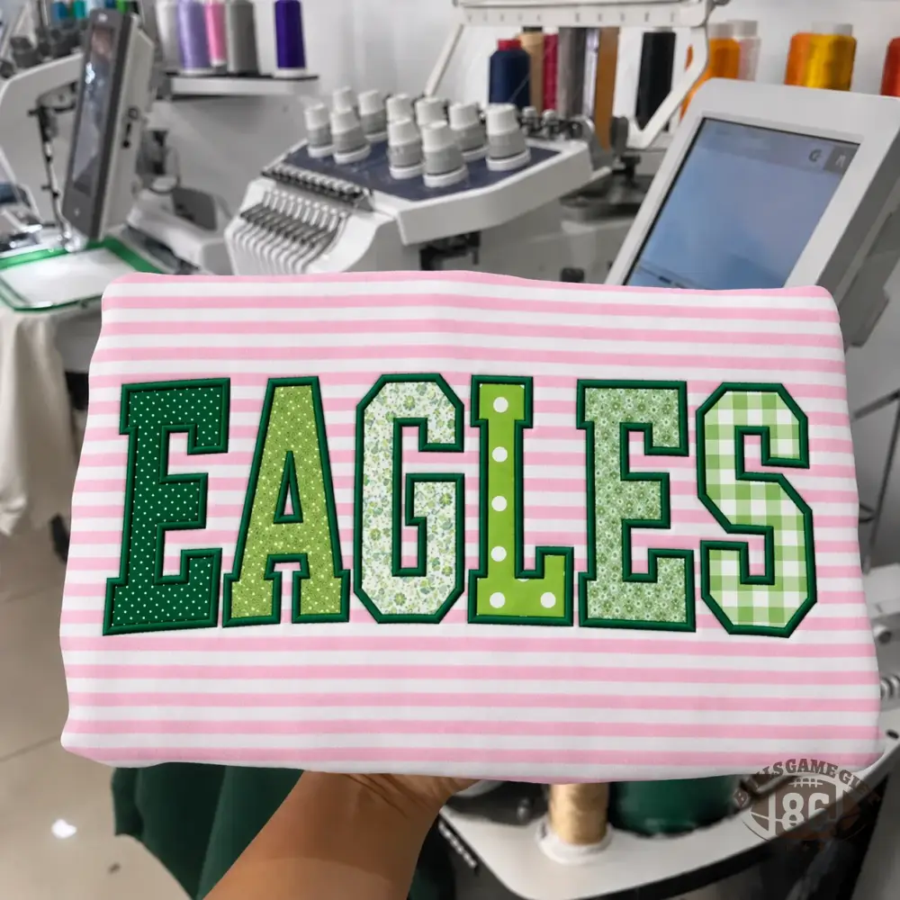 Custom Team Name Stripe Mockneck Sweatshirt | Patchwork Varsity Applique