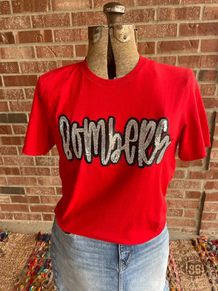 Custom Team Spirit Sequin T-Shirt - Personalized School & Game Day Tee🏆