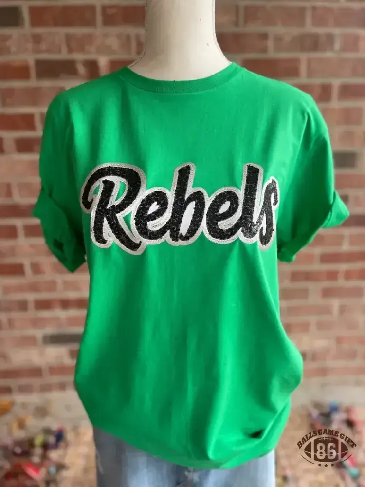 Custom Team Spirit Sequin T-Shirt - Personalized School & Game Day Tee🏆