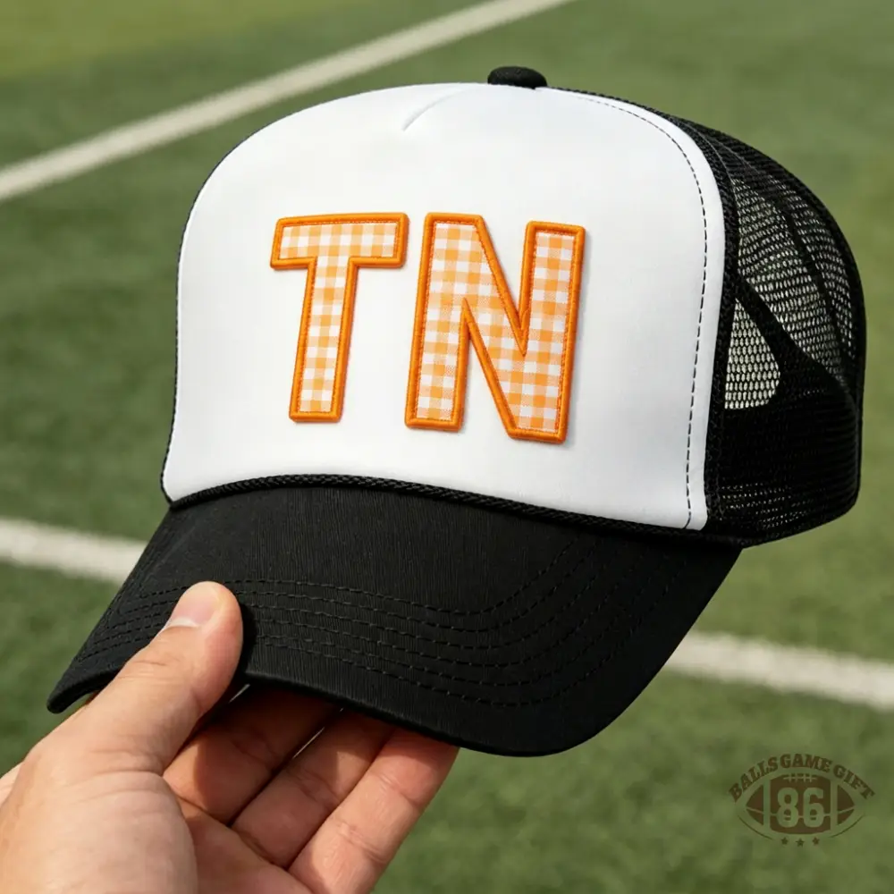 Custom TN Letter Embroidered Two-Tone Trucker Hat