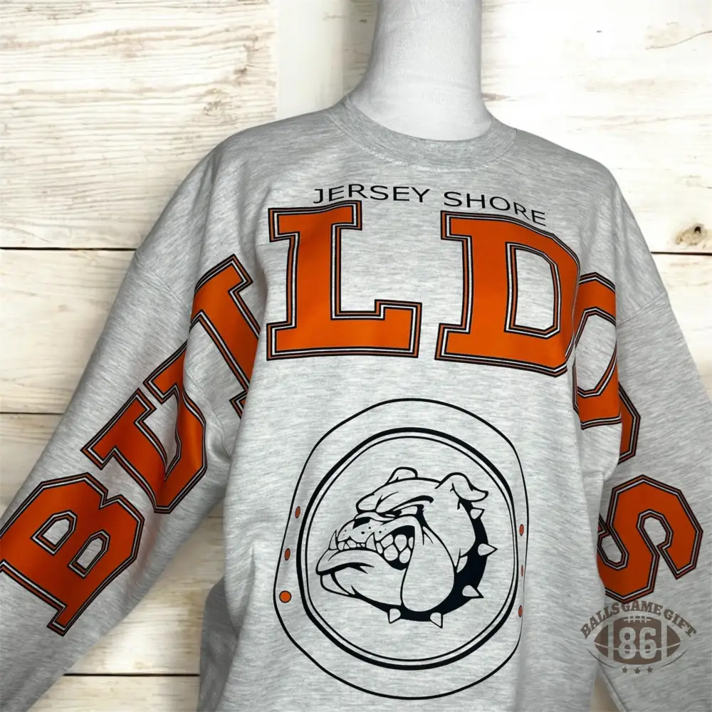 Custom Two-Sided Arch Team Sweatshirt, Retro Game Day Oversized Crewneck