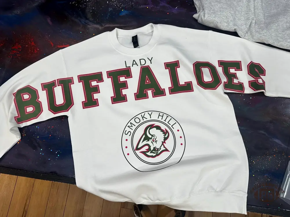 Custom Two-Sided Arch Team Sweatshirt, Retro Game Day Oversized Crewneck