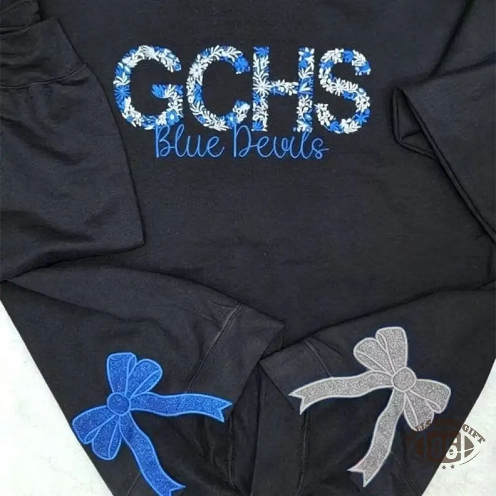 Custom Two-Tone Embroidered Cheer Mom Sweatshirt with Glitter Bow