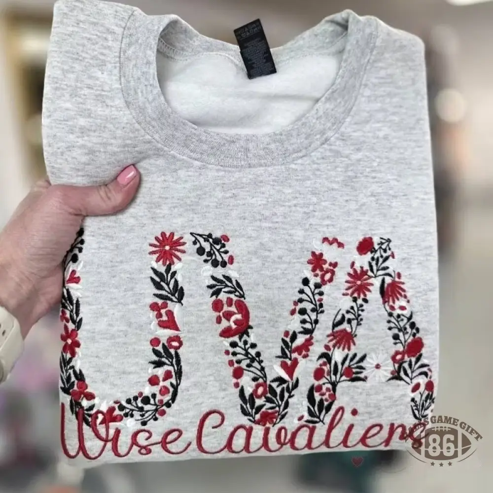 Custom Two-Tone Embroidered Cheer Mom Sweatshirt with Glitter Bow