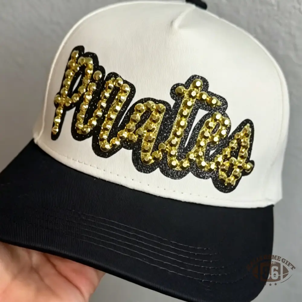 Custom Two Tone Glitter Script Game Day Baseball Hat