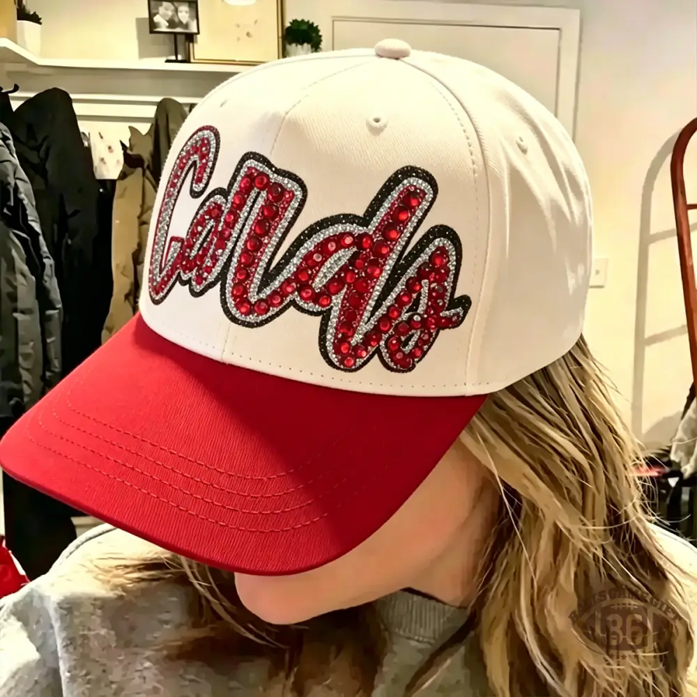 Custom Two Tone Glitter Script Game Day Baseball Hat
