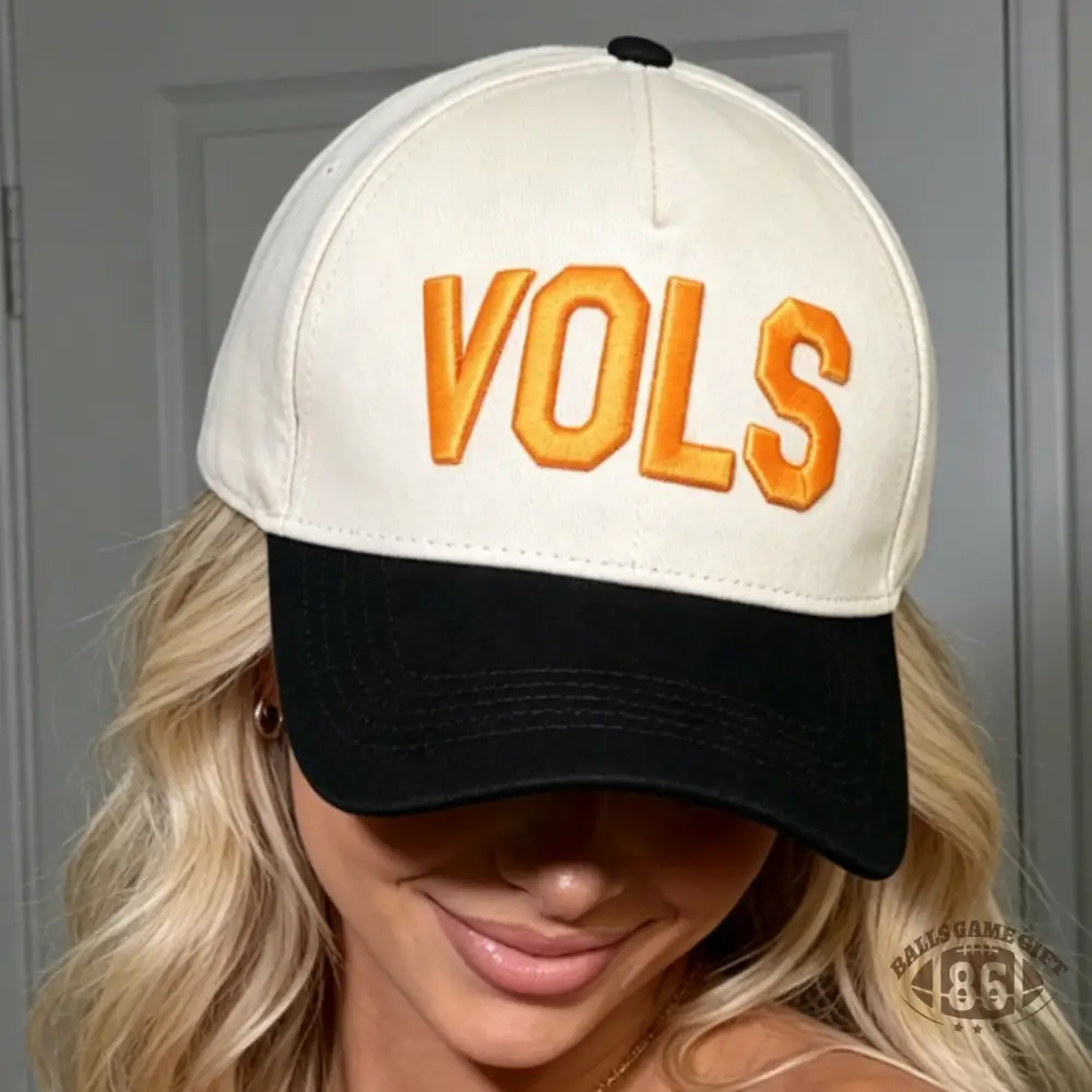 Custom Unisex VOLS Embroidered Two-Tone Baseball Cap