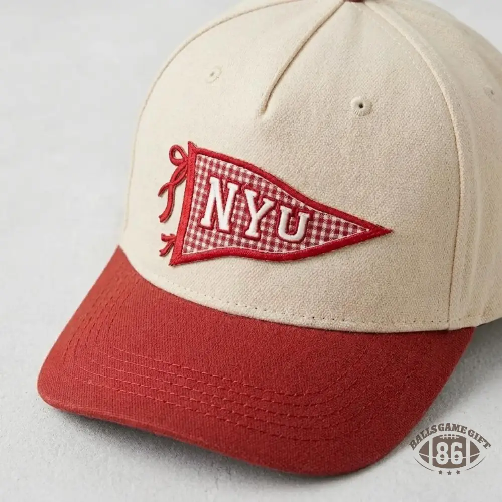 Custom University Embroidered Gameday Pennant Hat, Applique Letter Hat