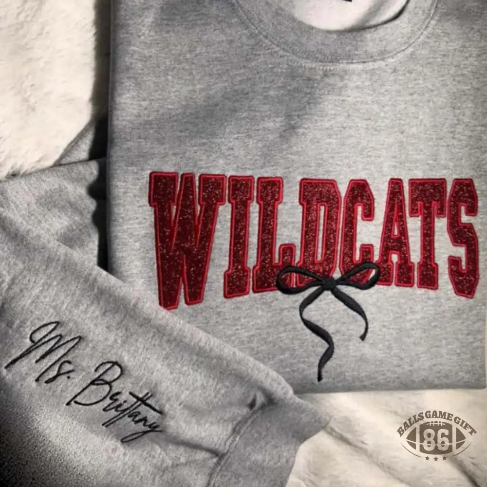 [Copy]Custom Bulldogs Embroidered Sweatshirt – 3D Puff Custom School Spirit Shirt