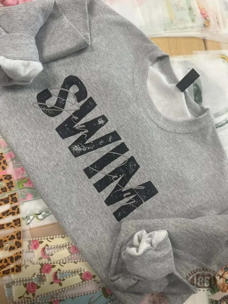 Custom Varsity Retro Collegiate Style Name Sweatshirt | Personalized School Letter Crewneck 