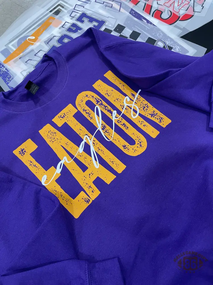 Custom Varsity Retro Collegiate Style Name Sweatshirt | Personalized School Letter Crewneck 
