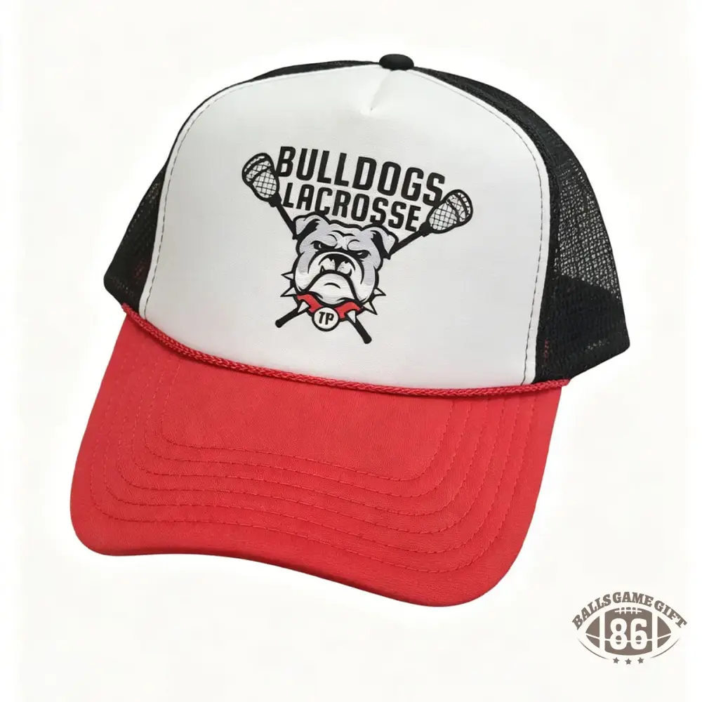Custom Vintage Mascot Lacrosse Mesh Trucker Hat