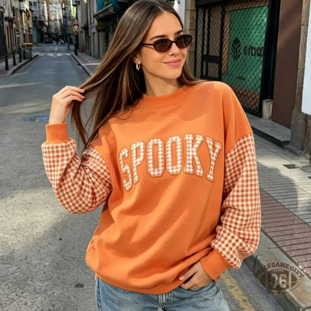 Custom Vintage Patchwork Sleeve Sweatshirt, Personalized Embroidered Letter Crewneck, Retro Oversized Pullover