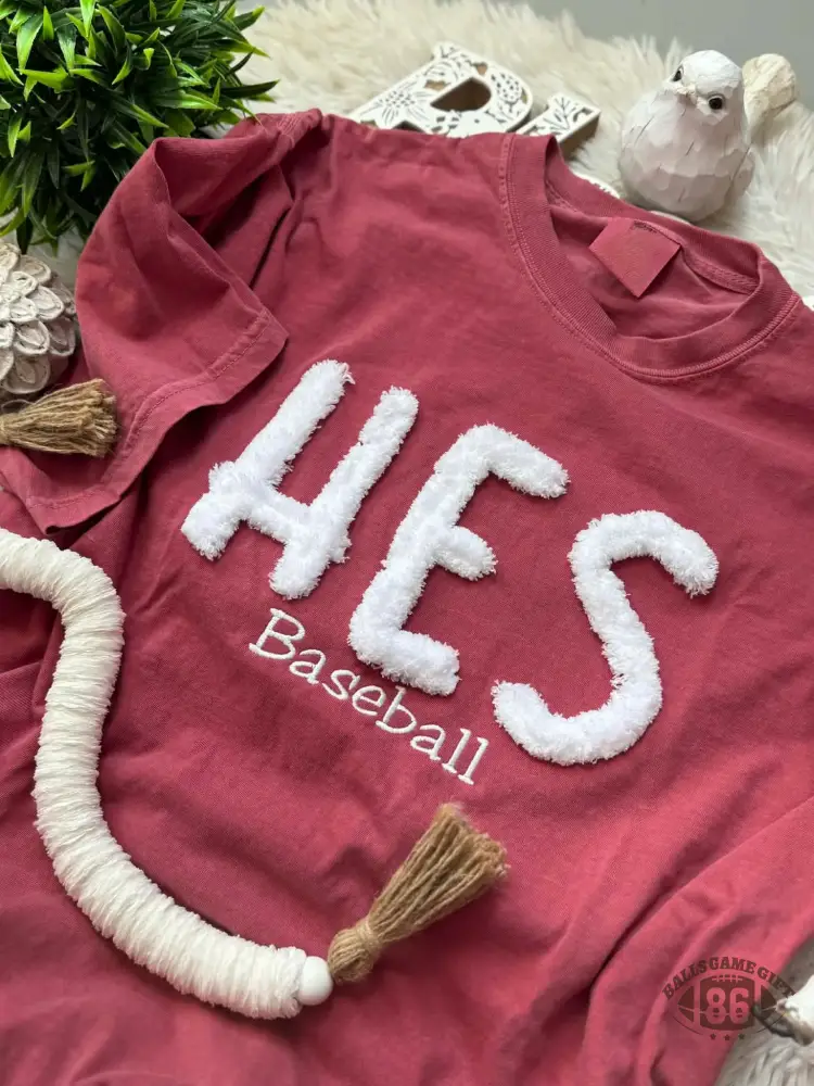 Custom Vintage Varsity Chenille Raised Letter Baseball  T-Shirts 