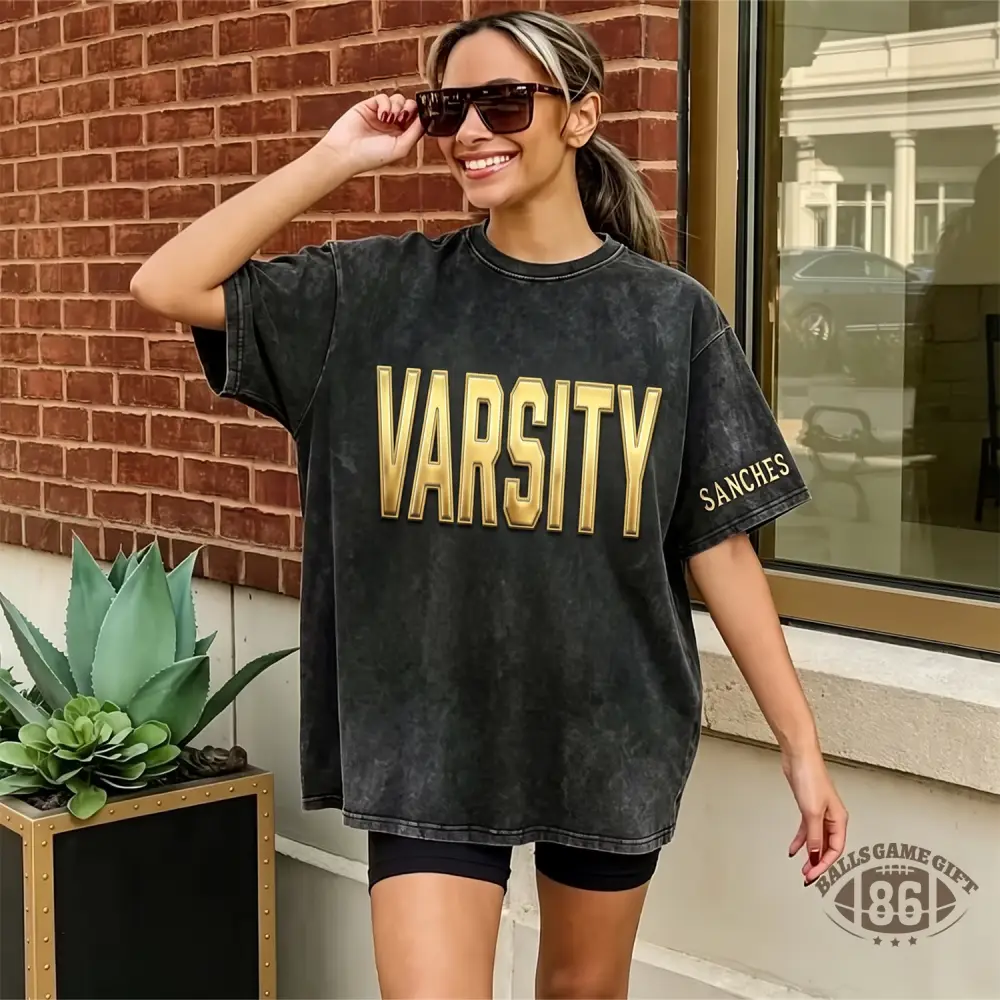 Custom Metallic Puff Dance Washed T-Shirt Retro Dance Lover Casual Shirt