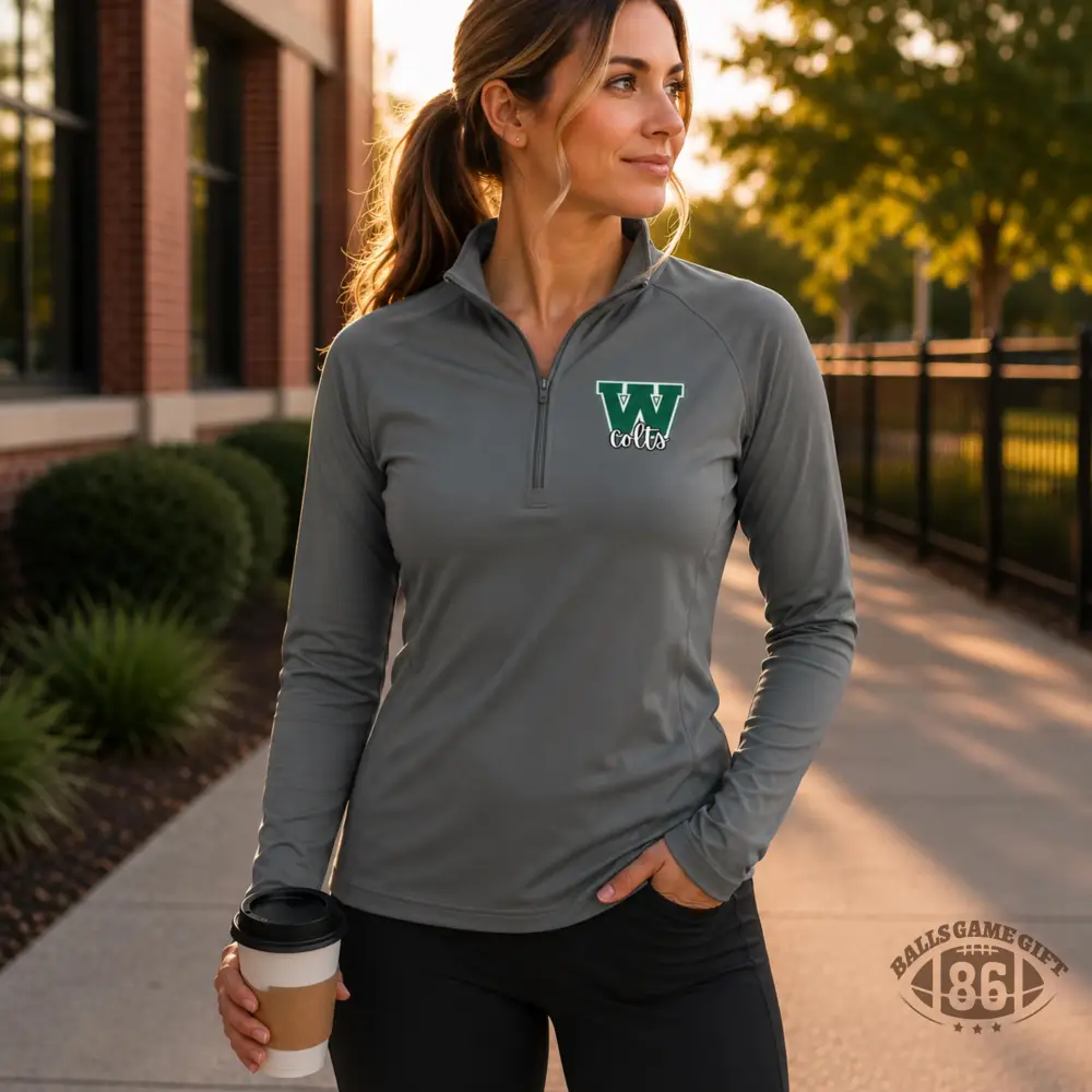 Custom Women's Logo 1/4 Zip Long Sleeve Pullover, Lightweight Quick Dry Athletic Top