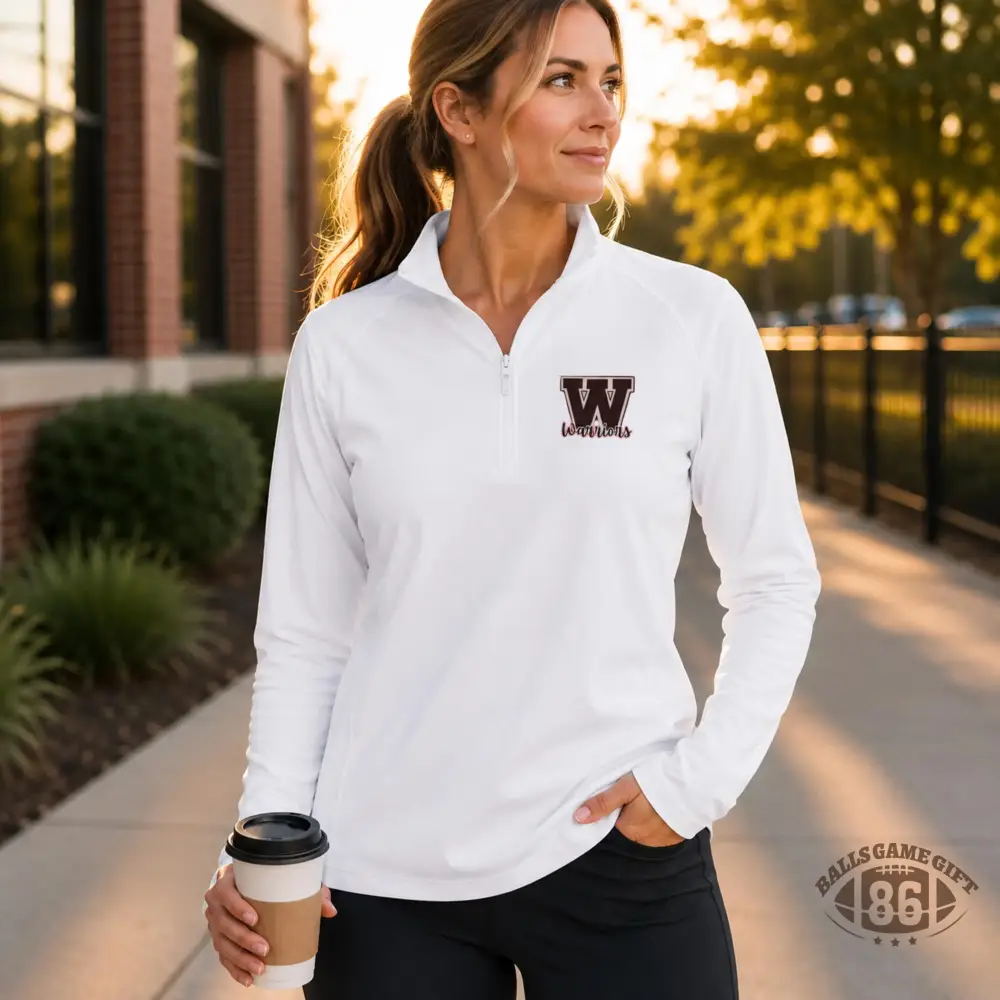 Custom Women's Logo 1/4 Zip Long Sleeve Pullover, Lightweight Quick Dry Athletic Top