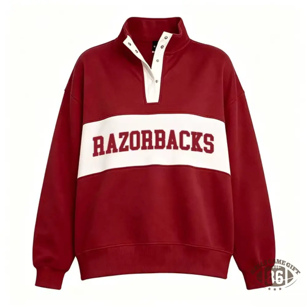 Customizable Snap Pullover Sweatshirt, Custom Team & School Name Print, Game‑Day Fan Apparel
